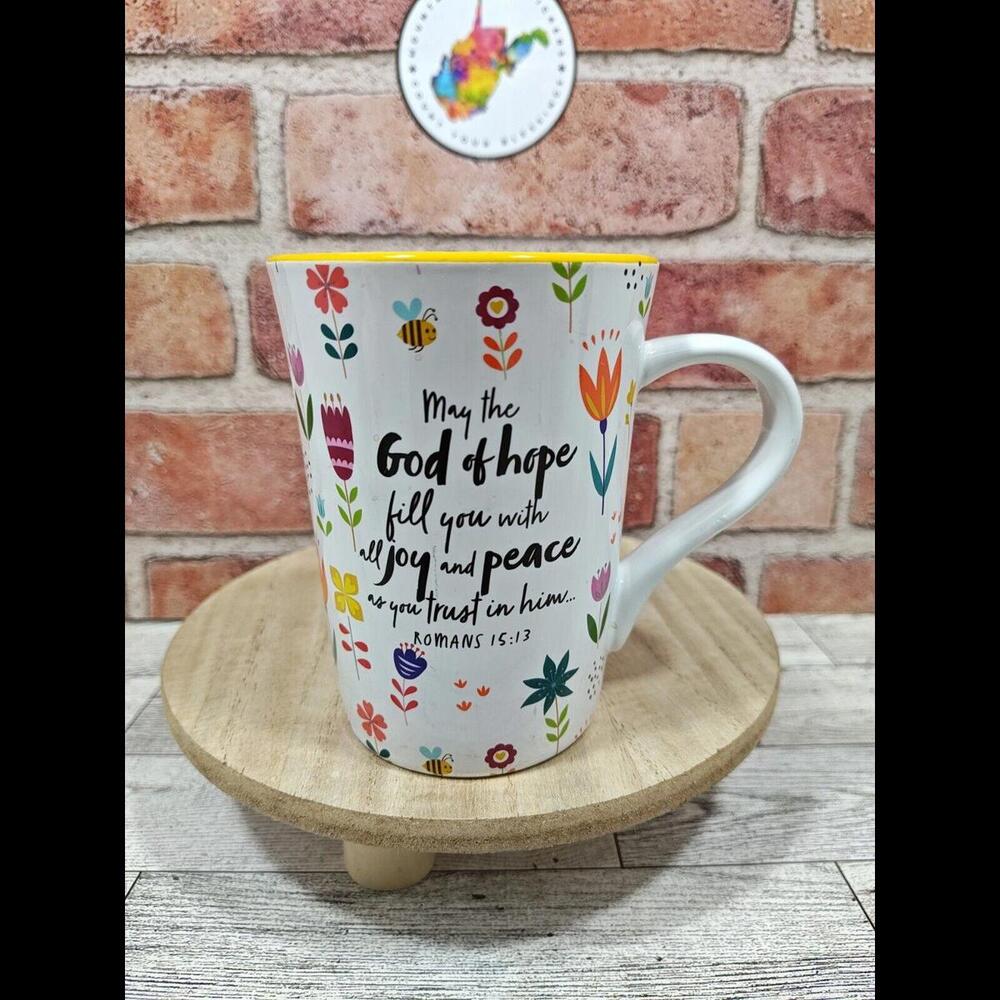 Summer Garden Religious Bible Verse Coffee Cup Lighthouse Christian May The God